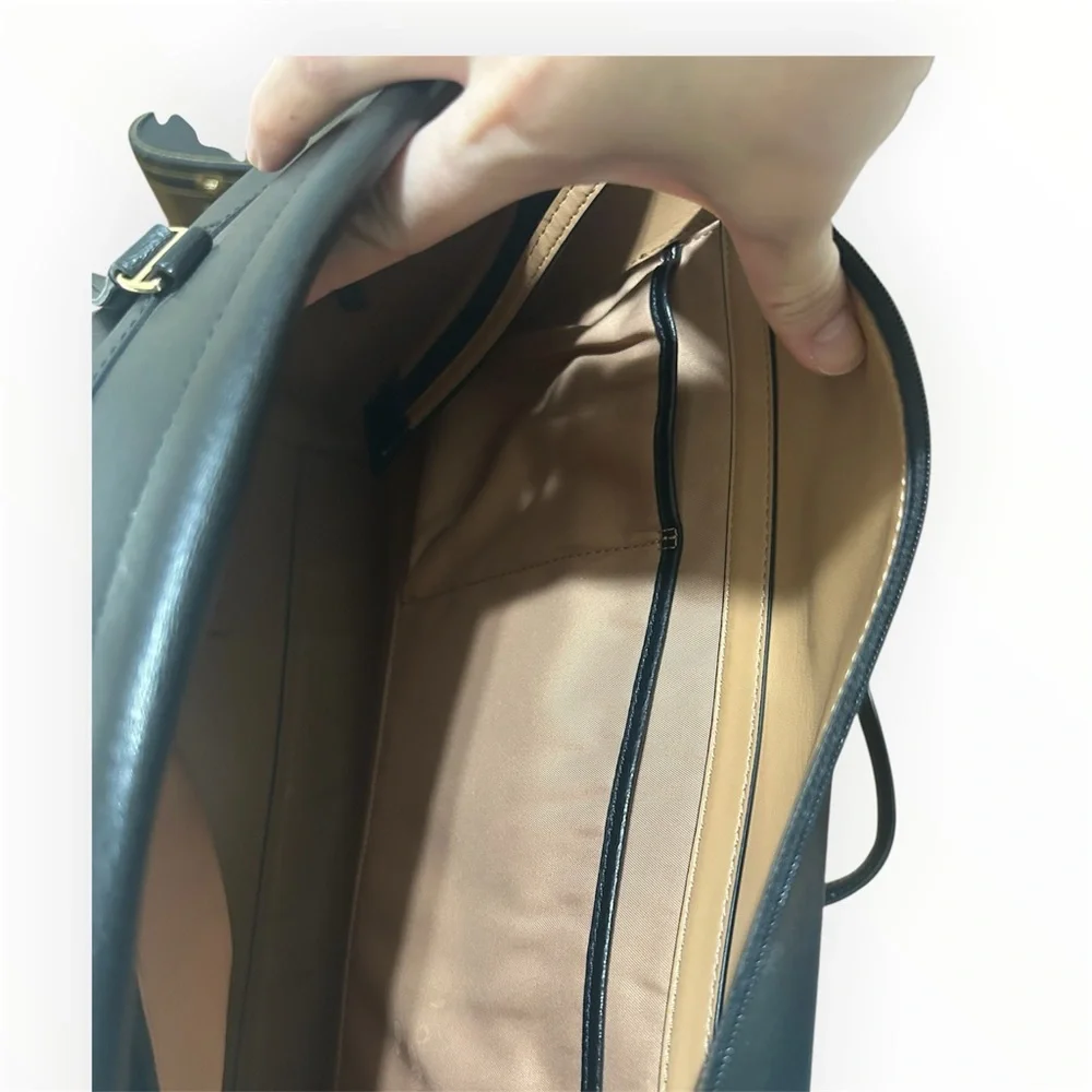 Tory Burch Black Leather Tote Bag